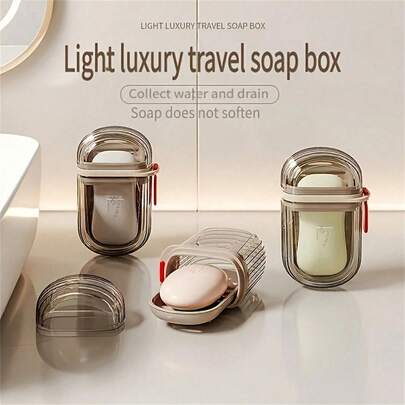 Portable Soap Box With Lid - Mini Soap, Waterproof Design, Sealed Leak-Proof Portable Soap Box With Cover, Mini Storage Portable Soap Box, Convenient For Travel, Camping, Hiking, Outdoor Activities, Personal Care And Bathroom Accessories, Essential For Dorm And Travel