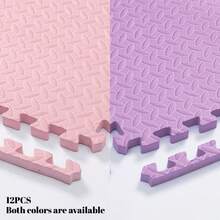 [Freshly Produced, Please Ventilate To Remove Odor Before Use]4/8/12Pcs Leaf Pattern Patchwork Crawling Mat 30x30x1cm Size, Multiple Color Combinations With Fresh Aesthetics! Leaf Pattern Non-Slip Texture + 1cm Thick Cushioning, Baby Crawling And Playing Anti-Collision, Can Be Freely Assembled To Fit Different Spaces, Essential For Home Baby Activity Area, And Practical, Better After Ventilation - 30*30 Crawling Mat - View 29