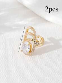 1件夏季海滩、婚礼、毕业典礼、音乐节美甲戒指 - 彩色 - 查看 5