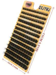 13-Row Mixed Cluster Eyelash Extension, 0.07mm Thickness, D-Curl, Blended Natural Style, Russian Flat And Dense Handmade Faux Mink Eyelash Clusters, Suitable For Halloween, Holiday, And Christmas Makeup, Ideal For Beginners. Eyelash Clusters, Single Eyelashes, Eyelashes, False Eyelashes. - View 5