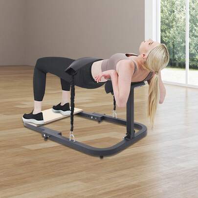 WUPYI Dispositivo de entrenamiento de cadera para gimnasio en casa, máquina de prensa de cadera plegable para el entrenamiento de los músculos glúteos.