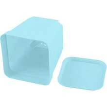 10 piezas/set Maceta cuadrada de flores de color mixto mini con bandeja, maceta de plástico para plantas suculentas, decoración del hogar para jardinería - Multicolor - Ver 6