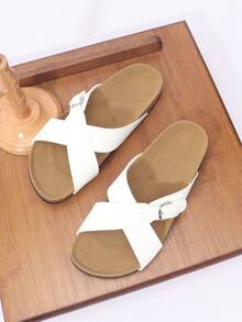 1 Pair Fashionable Oversized Slides For Teenagers - White - View 7