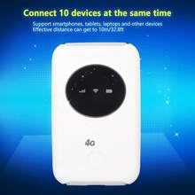 4G LTE USB WiFi Modem 150Mbps Unlocked 4G WiFi SIM Card Slot Built in 3200MAh Wireless Portable WiFi Router - Blanco - Ver 7