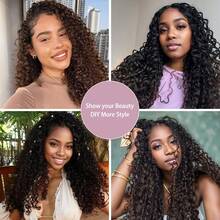 Human Crochet Hair For Women 22 22 22 Inch 150g Pre Separated Deep Wave Feather Crochet Human Hair Pre Looped Miracle Knots Crochet Hair Invisible Human Hair Crochet Bundles Natural Black - Natural Black - View 6