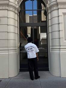 Áo sơ mi nam phong cách đô thị, chất liệu cotton, có khóa kéo, dáng rộng, kẻ sọc dọc, kiểu áo khoác tiện dụng thường ngày, họa tiết in retro Nhật Bản. - Nhiều màu - Xem 4