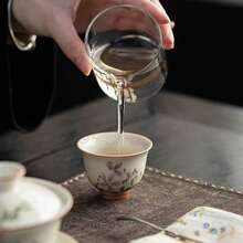 Bộ 1/2/6 tách trà gốm tráng men tro cây, tách espresso gốm vẽ tay sáng tạo, tách trà chiều, tách trà đen, tách trà Gongfu Trung Quốc, cốc nước, cốc gốm. Lý tưởng cho các buổi tiệc trà chiều, tụ họp bạn bè và quà tặng ngày lễ. - Nhiều màu - Xem 5