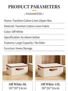 Sac de rangement non tissé de grande capacité, organisateur de vêtements et de couettes pliable pour armoire - Voir 3