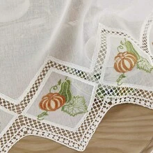 U HOME - Cortina Cocina, Visillo Cocina con bordados transparente - Curcubita - Ver 4