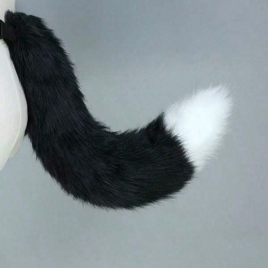 1pc New Cat Tail Set, Suitable For Masquerade Party, Performance, Cosplay Cat Girl Accessories, Tail With Tie, Suitable For Masquerade Party, Stage Performance, Halloween Costume Fall Halloween Accessories - 全新多色 - 查看 1