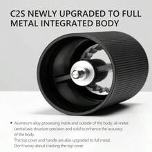 Sisi Home Textile Chestnut C2S Manual Coffee Grinder - Full Metal Body 25g Capacity CNC Stainless Steel Conical Burr Adjustable Grind Setting Double Bearing Portable Hand Grinder Black - C2S Đen - Xem 2
