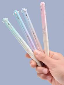 2支装Vivid 4合1圆珠笔，黑白猫咪图案，中性笔身，0.5mm细笔尖，带笔夹，可伸缩，圆形笔杆，适用于办公、学习和美术用品 - 預設 - 查看 11