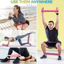 5-Piece Resistance Band, Fitness Elastic Ring, Pilates Yoga Beginner Kit, Elastic Band Suitable For Gluteal And Leg Strength Training, Pilates Resistance Band - 彩色 - 查看 10