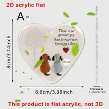 1/3pcs Acrylic Pet Memorial Hanging Decor, Car Rearview Mirror, Backpack, Home Decor, 2D - Multicolor White Ribbon - View 11