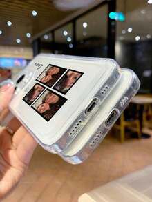 1pc Transparent Shockproof Customizable Puzzle Photo Phone Case, Personalized Name Phone Case, Eternal And Fashionable. An Eternal Customized Phone Case. DIY Customized Phone Case Suitable For S25 Ultra/S25 Plus/S25/S24 Ultra, 11/11 Pro/11 Pro Max/12/12 Pro/12 Mini/12 Pro Max/13/13 Pro/1 Pro Max/13 Mini/14/14 Plus/14 Pro/14 Pro Max/15/15 Plus/15 Pro/15 Max/16/16 Plus/16 Pro/16 Pro Max 16E, Android Phones - Clear - View 3