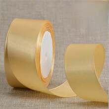 25 Yards Satin Ribbon 4CM Wide, Wedding Chair Decor, Flower Gift Wrapping, Cake Packaging Ribbon - Multicolor - View 36
