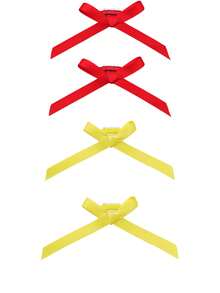 4 piezas Clips de cinta de satén, diademas con moño para mascotas, adecuado para el arreglo y decoración de mascotas pequeñas y medianas de pelo largo como gatos, perros, conejos, elegante y delicado, fácil de quitar - Multicolor - Ver 15