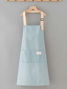 Delantal - Delantal de cocina simple y de moda para trabajar, con patrón de rayas, resistente al aceite para el hogar - Multicolor - Ver 1