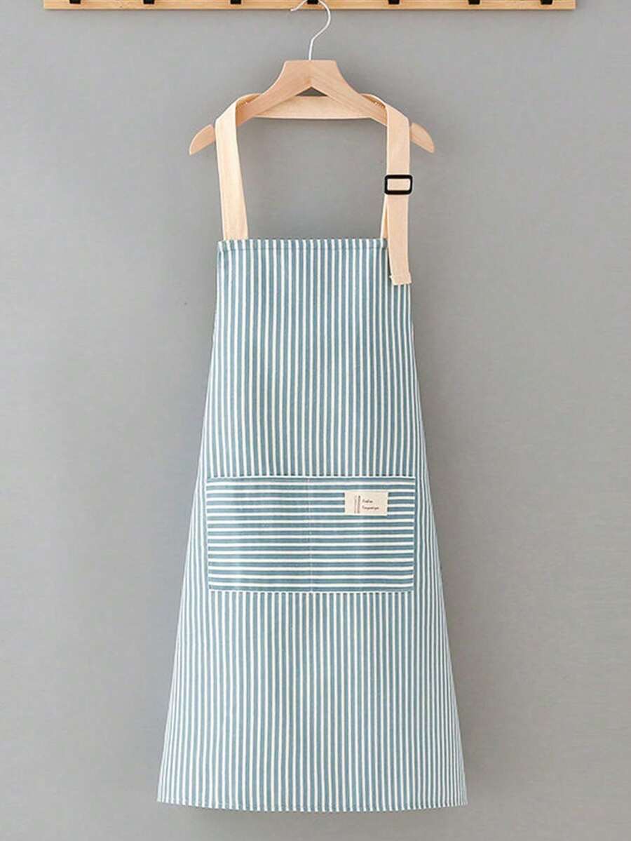 Delantal - Delantal de cocina simple y de moda para trabajar, con patrón de rayas, resistente al aceite para el hogar - Multicolor - Ver 1