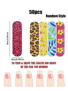 5pcs/20pcs/50pcs-Assorted Mini Nail Files 180 Grit-Double-Sided Disposable Nail Files, Suitable For Natural Nails And Manicure Sets. - Multicolor - View 8