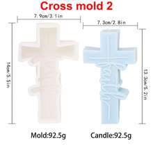 Zhonghui Mold 3D十字架蜡烛硅胶模具 基督教十字架模具 DIY标语十字架蜡模 适用于蜡、树脂、石膏手工蜡烛制作工艺礼品 - Cross - 查看 10