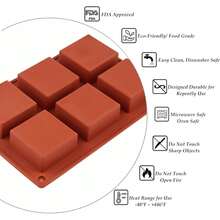 1 khuôn nướng silicon kích thước 2 inch x 2 inch x 1 inch, lý tưởng để làm bánh brownie, muffin, bánh sô cô la bùn, bánh sô cô la dung nham và các loại bánh giảm cân keto. - Nhiều màu - Xem 4