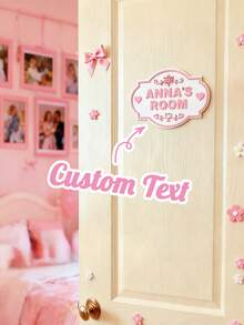 Placa de puerta personalizada, placa de identificación personalizada, letrero de exhibición de nombre, decoración de dormitorio o interior personalizada, fácil de instalar y decoración de puerta interior de moda - Multicolor - Ver 4