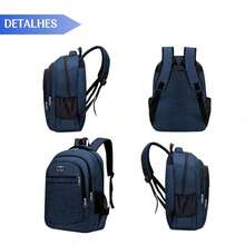 Two-Piece Set Of Large, Functional Men's Backpacks For School, College, And Work - Blue - View 3