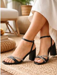 Women Heeled Sandals - màu đen - Xem 1