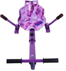 AYAYM Hoverkart Adjustable Sixth Gear Telescopic Adjustment Triangle Stable Kart Seat Kart Racing Frame Fits All Hoverboard Sizes - 8" And 10" - Star Purple - View 4