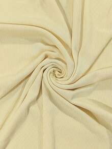 女士休闲无袖中长款修身吊带连衣裙，采用弹力针织面料，铅笔裙设计，适合夏季穿着。 - 黃色 - 查看 9