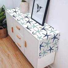Khăn trải bàn họa tiết sao biển màu xanh ngọc lam, thích hợp cho nhà bếp, bàn ăn, ghế sofa. - Nhiều màu - Xem 10