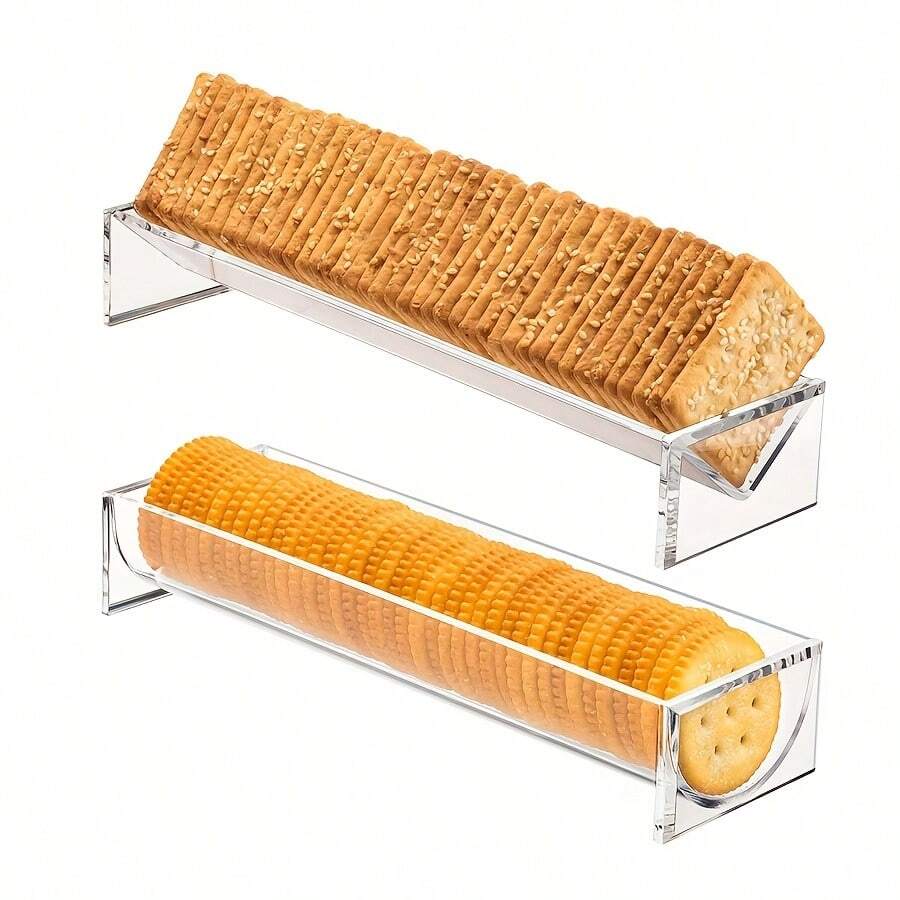 1pc Transparent Self-Service Macaron Tower Type Cookie Tray, Suitable For Cookie Display In Party, Catering And Other Occasions - Clear - View 1