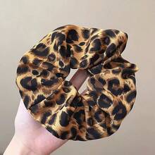 2件套复古优雅豹纹发箍套装，高弹力，蓬松低马尾夹，心情愉悦 - 彩色 - 查看 7