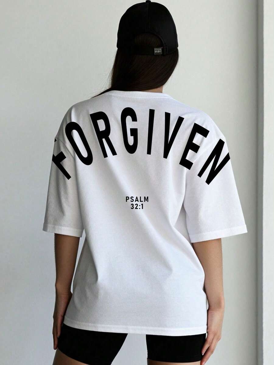 Forgiven Psalm 32:1 Hoodie - Cotton Material For Comfort & Breathability Ideal For Casual & Sporty Outfits - 白色1 - 查看 1