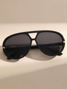 Women's Simple Double-Beam Large Frame Fashion Glasses, Fashionable Outdoor Street Style Eyewear - Multicolor - View 3