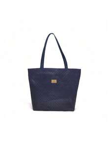 Large Women's Waterproof Beach Bag - Navy Blue - View 3