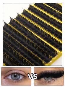 200 sợi mi giả D Curl tự làm, 80 sợi mi giả D Curl, độ dày 0.07mm, mi giả tự nhiên hỗn hợp 8-16mm, mi giả dày dặn, mi cong riêng lẻ, mi thon dài, mi dài kiểu hoạt hình, phù hợp cho người mới bắt đầu sử dụng tại nhà, 200 sợi mi giả siêu dày, 200 sợi số lượng lớn. - D - Xem 3