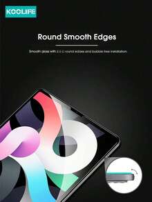 Koolife 2pcs Tempered Glass Screen Protector, Full Coverage, Anti-Fingerprint Anti-Scratch Anti-Water Anti-Shock Protective Film, Compatible With Ipad 7.9/8.4/9.7/10.2/10.5/10.9/11/12.9 Inch / Pro 11 (10th Gen) - Clear - View 7