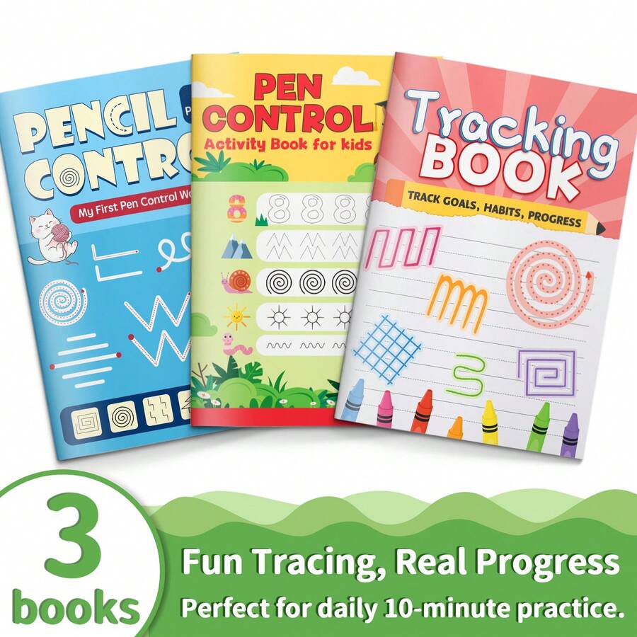 Handwriting Practice Workbook, Combining Fun Exercises And Writing Techniques To Improve Pen Control, Character Formation, And Cultivate Writing Interest And Focus, Suitable For Home Learning - Pen Control Practice Book - View 1