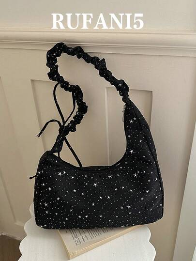 New Irregular Personalized Lightweight And Practical Handbag, Casual And Practical Pleated Bow Design Women's Shoulder Bag, Suitable For Shopping, Wallets, Shopping, Young Women, College Students, Newcomers, And White-Collar Workers. They Are Very Suitable For Offices, Universities, Work, Business, Commuting, Outdoor Activities, Travel, And Outings