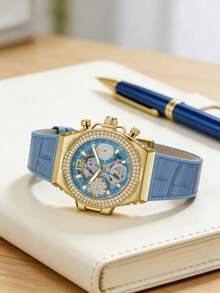 GUESS Stainless Steel Elegant Daily Wear Watch GW0553L3, Suitable For Commuting & Work - Blue - View 2