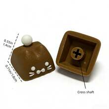 1 个可爱又别致的猫咪造型键帽；键帽采用十字形按键，材质为树脂。此键盘仅赠送一个键帽。 - 查看 5