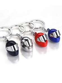 1个/10个装个性化摩托车头盔钥匙扣，可定制姓名钥匙扣/包包挂饰，情侣礼物，父母礼物，闺蜜礼物，子女礼物，毕业/节日派对小礼物 - 藍色 - 查看 3