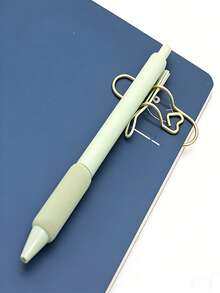6Pcs Heart Shaped Metal Pen Clips, Mixed Color Cute Pen Hanger Paper Fastener, Journal Notebook Planner Decor Stationery Accessories - Multiple Styles - View 5