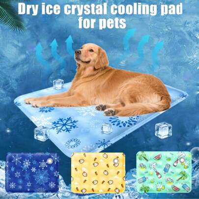 1/2 tấm thảm làm mát cho thú cưng, tấm đệm đá chứa nước và tinh thể đá khô, tấm lót ngủ chống trượt cho chó và mèo nhỏ/vừa, thích hợp cho lồng và chuồng chó, nhiều màu sắc để lựa chọn.