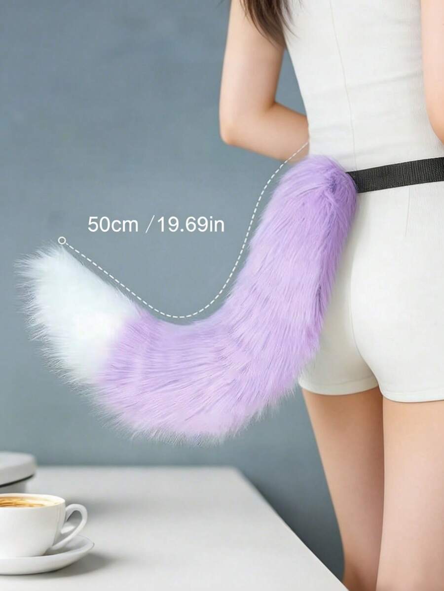 Plüsch Katzen-/Fuchsschwanz, Anime Cosplay Accessoires, großer flauschiger Hunde-/Wolfsschwanz, Kostümparty Requisiten, Mehrfarbige Optionen, geeignet für Weihnachten, Neujahr, Geburtstag, Nachtclub, Ball, Bühnenaufführung