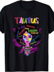T-Shirt With The Zodiac Sign Taurus - Pink - View 7