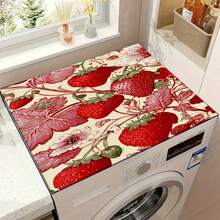1pc Multi-Functional Washing Machine Pad - Scratch-Resistant, Moisture-Absorbing, Washing Machine And Refrigerator Protector Pad, Suitable For Laundry Room, Kitchen Countertop, Dishwasher-, Easy-Clean Surface, Fits Washing Machines, Modern Home Decor Design, Prevents Scratches And Spills - Retro Country-style Storage Rack - View 3
