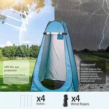 Portable Changing Room Tent 1.9m Camping/Beach - Blue - View 2
